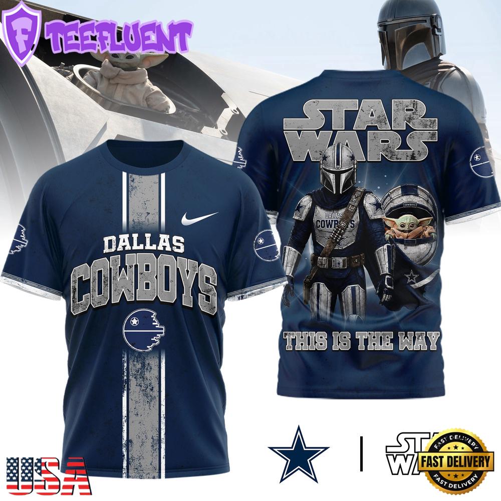Dallas Cowboys NFL This Is The Way Star Wars 3D T-Shirt For Fans
