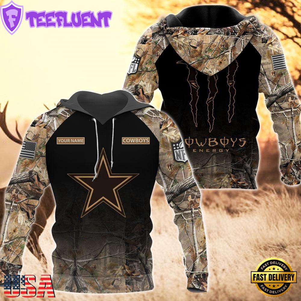 Dallas Cowboys Personalized Hoodie Camo Hunting Perfect Gift