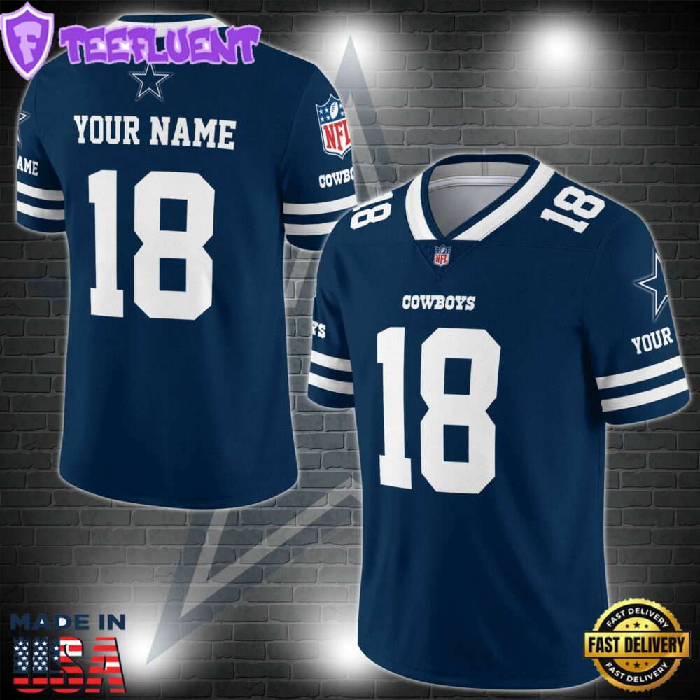 Dallas Cowboys Personalized V-neck Football Jersey Sport Gifts For Fan