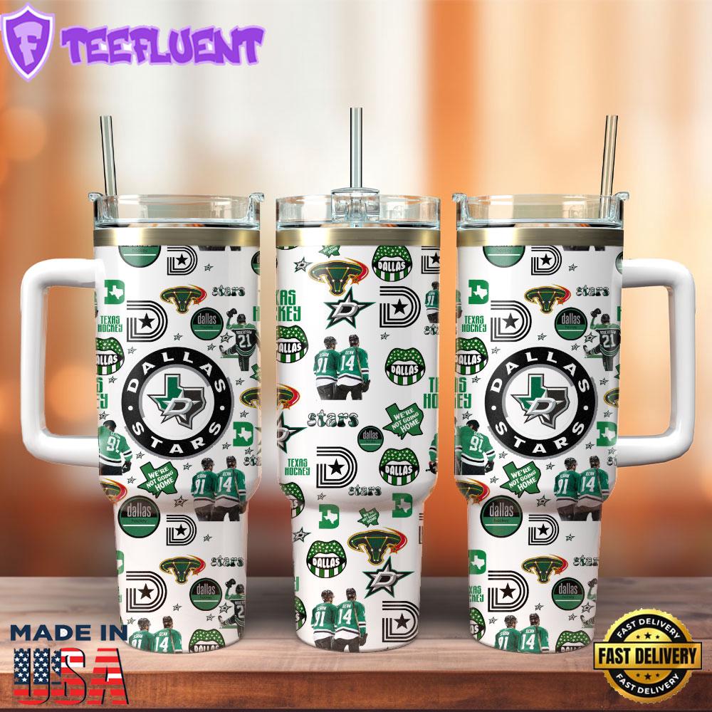 Dallas Stars Ice Hockey NHL Sport Custom Stanley Quencher 40oz Stainless Steel Tumbler With Handle