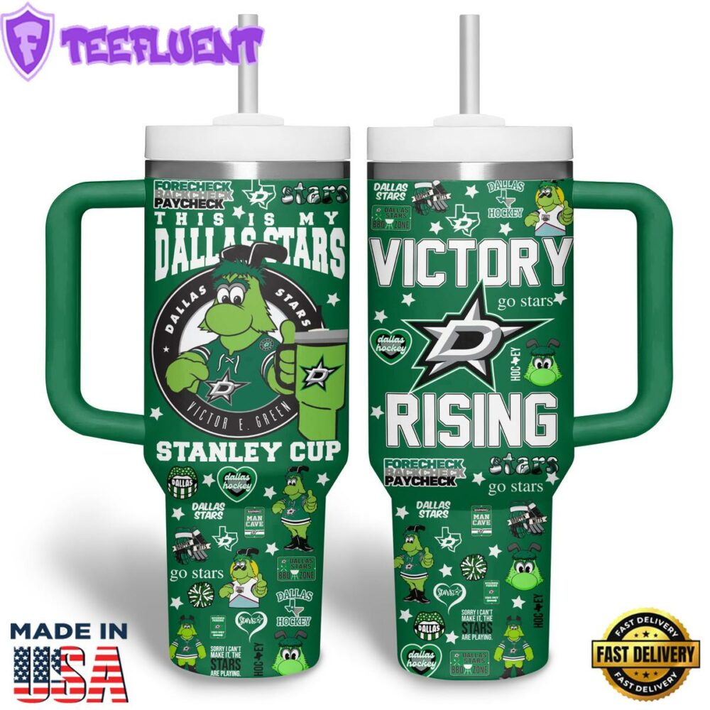 Dallas Stars NHL Custom Stanley Quencher 40oz Stainless Steel Tumbler