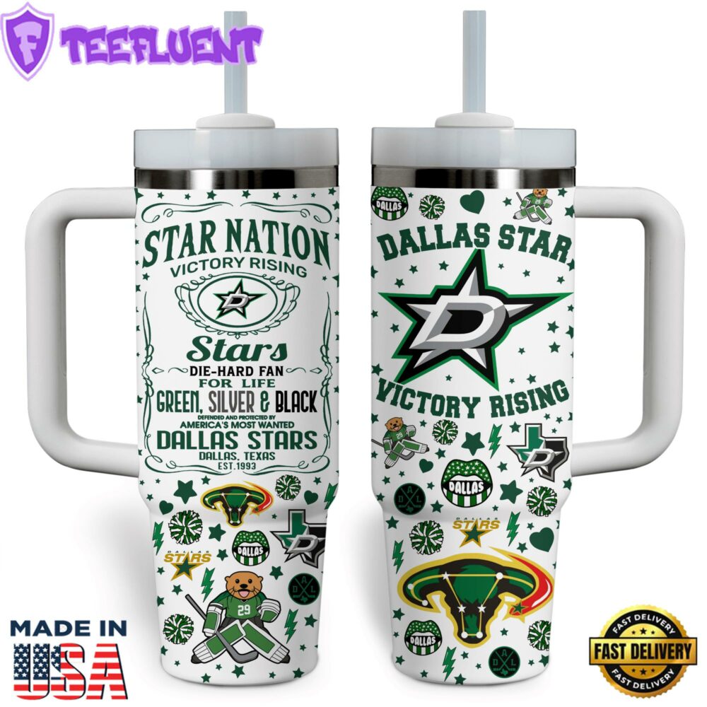 Dallas Stars NHL Custom Stanley Quencher 40oz Stainless Steel Tumbler With Handle