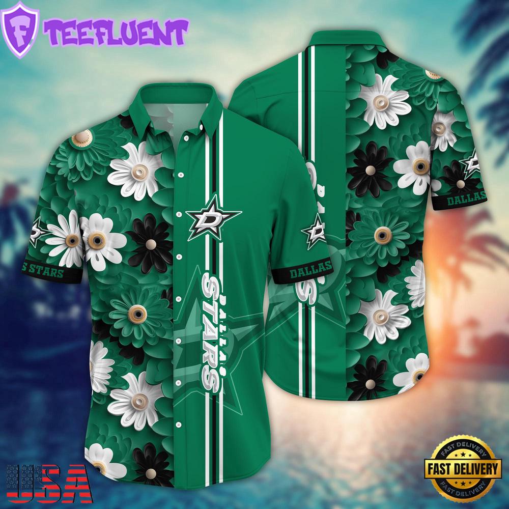 Dallas Stars NHL Green Hawaiian Shirt