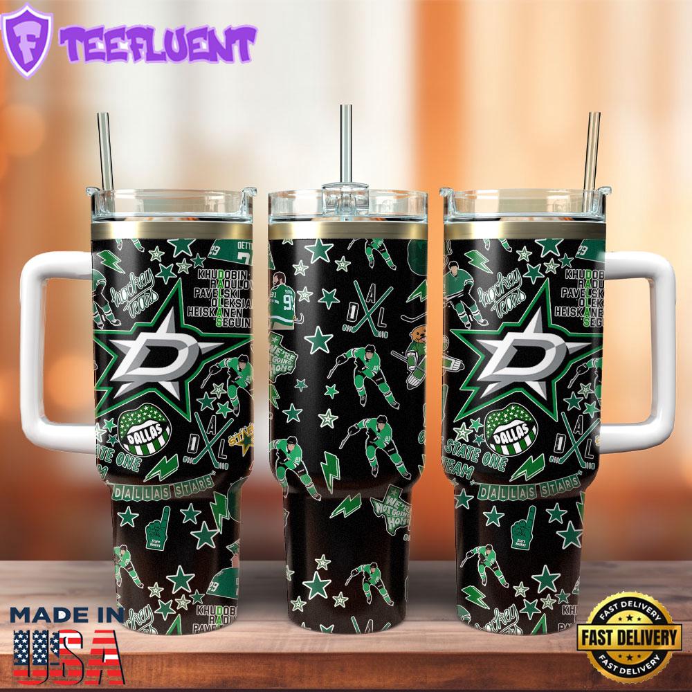 Dallas Stars NHL Sport Custom Stanley Quencher 40oz Stainless Steel Tumbler