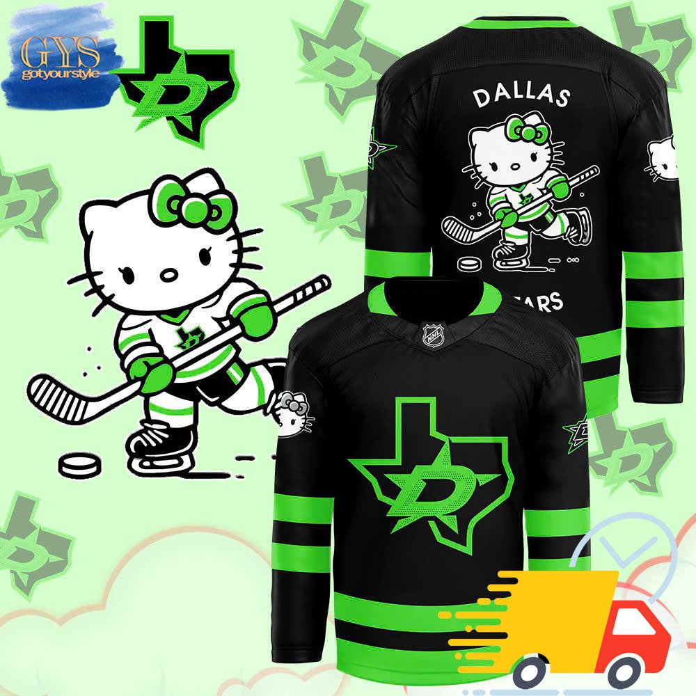 Dallas Stars x Hello Kitty 50th Anniversary Limited Edition Hockey Jersey