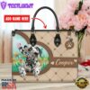 Dalmatian Dog Duccy Dog Lover Leather Handbag