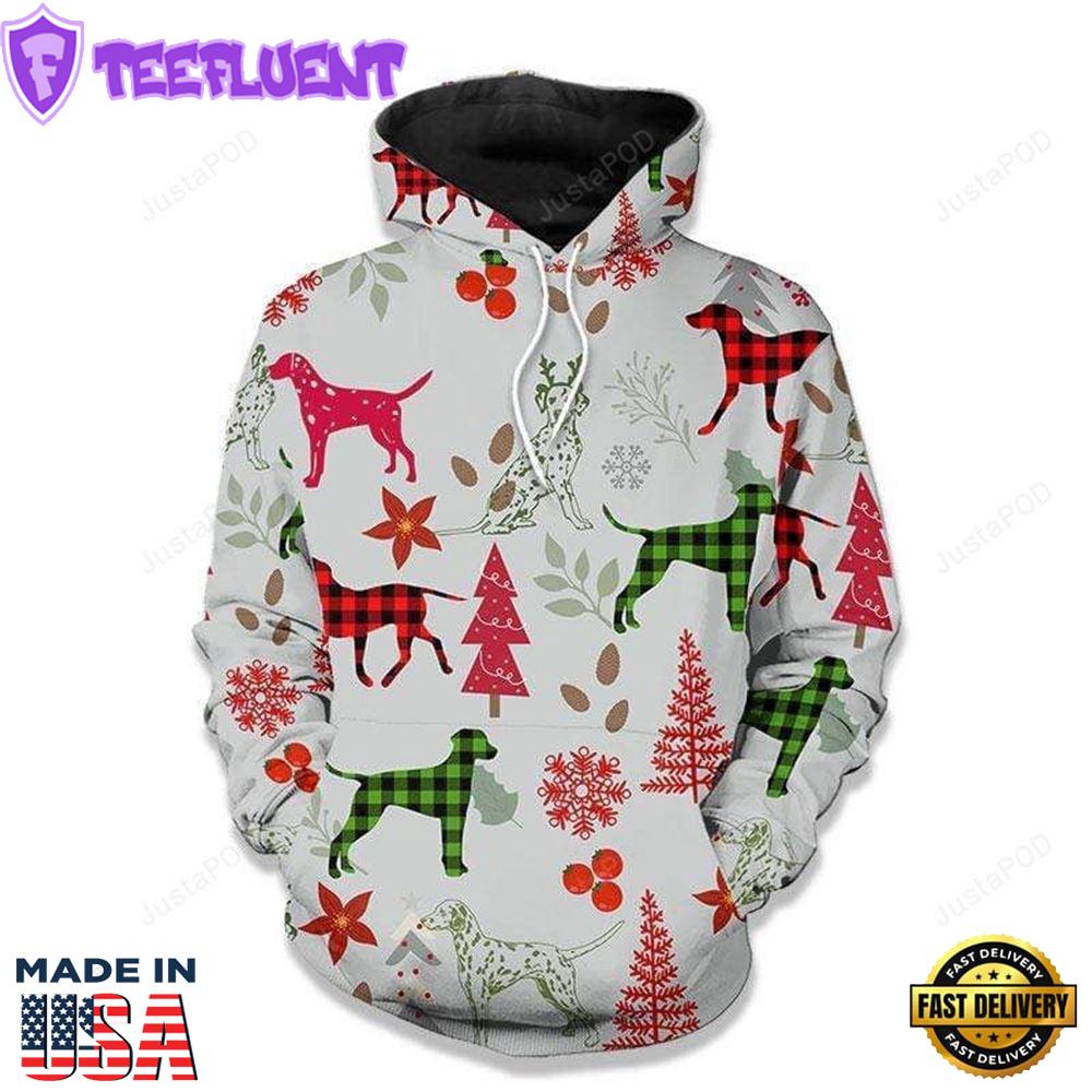 Dalmatian Dog Love Christmas Hoodie All Over Print