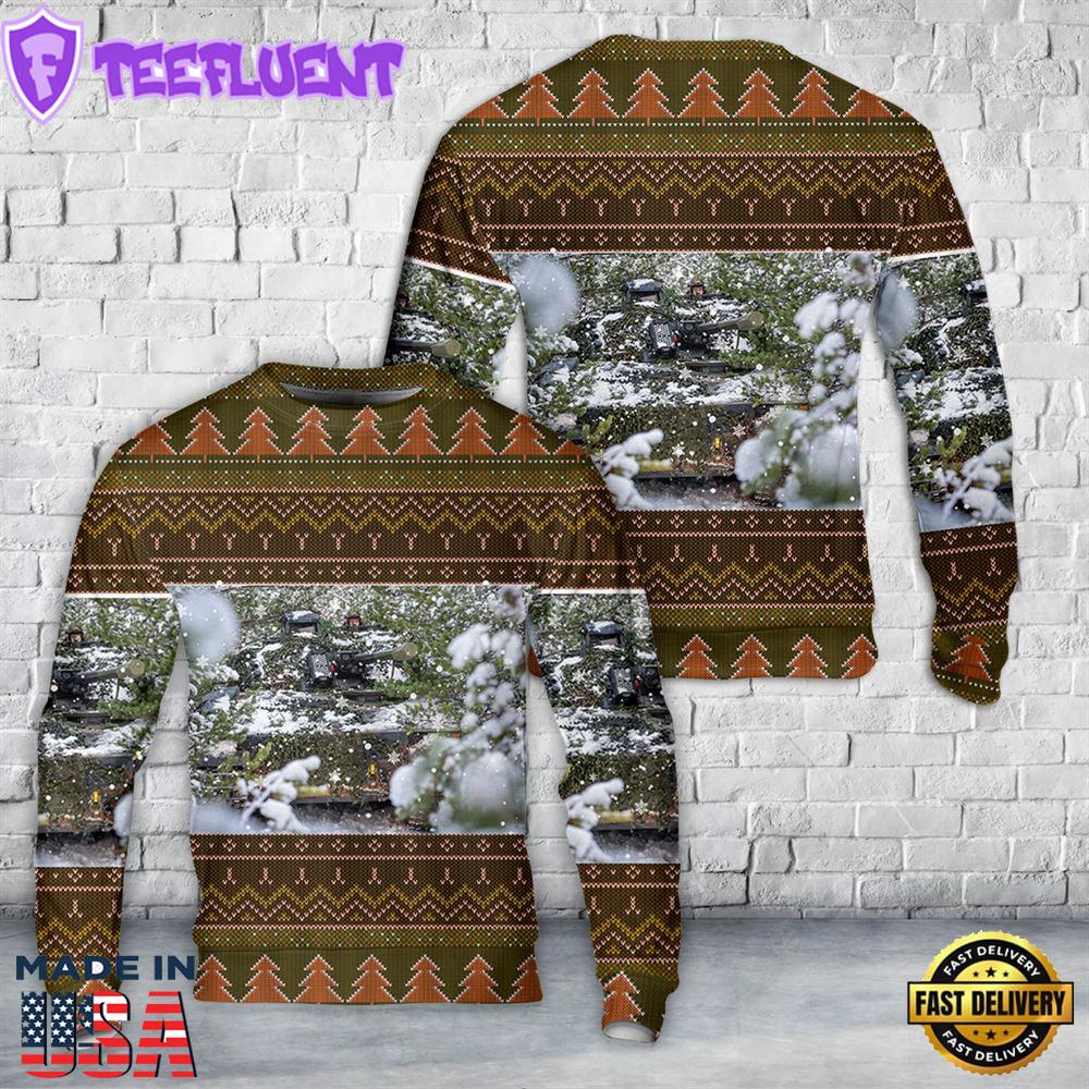 Danish Army CV9035DK Vehicle Christmas Sweater 3D