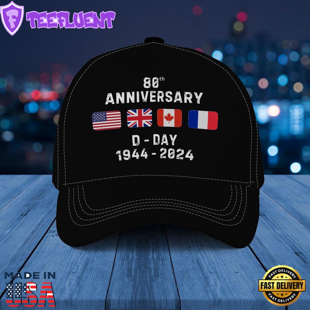 D-Day 80 Years Anniversary Baseball Cap