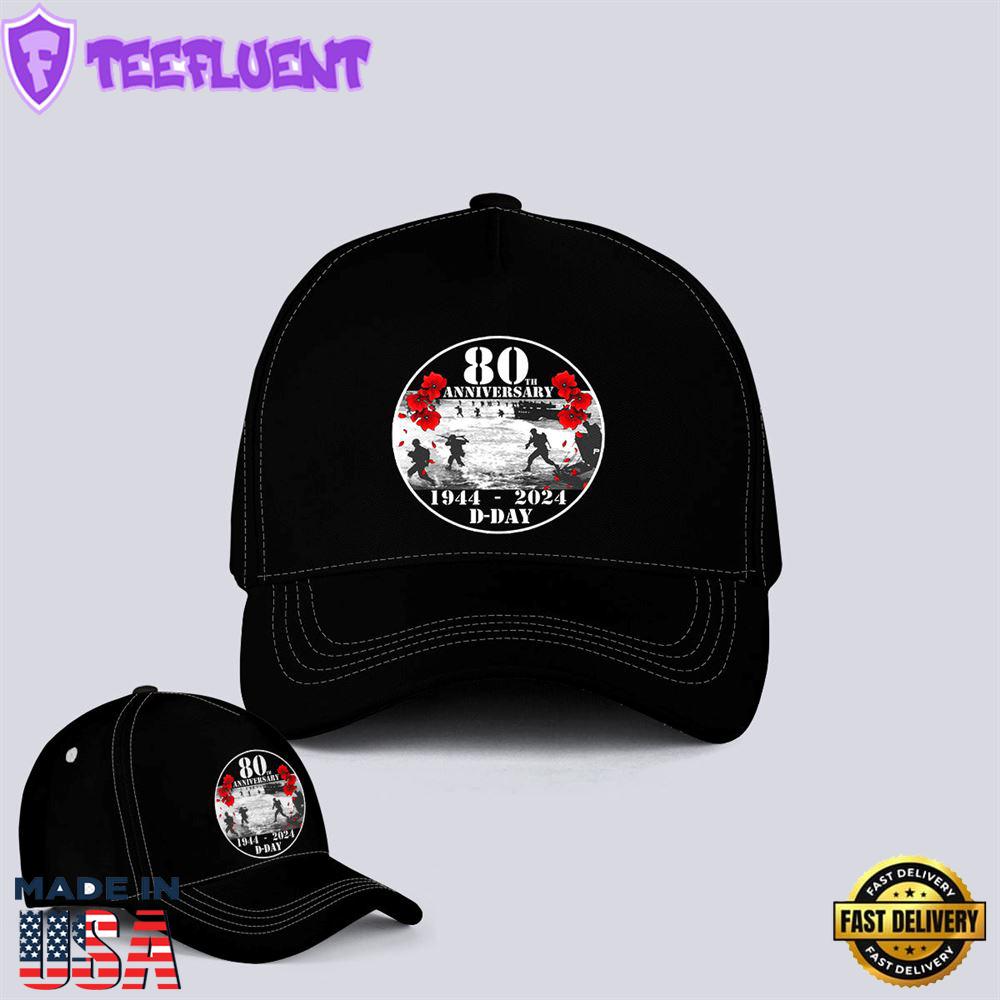 D-Day 80th anniversary Poppy badge Remembrance Day Poppy Lest We Forget Baseball Cap