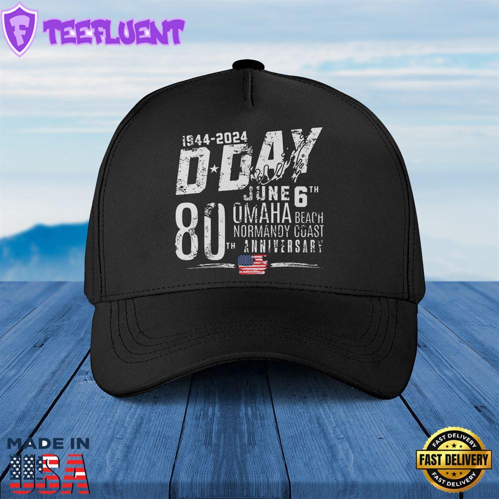 D-Day Landing Omaha Beach 80th Anniversary Baseball Cap