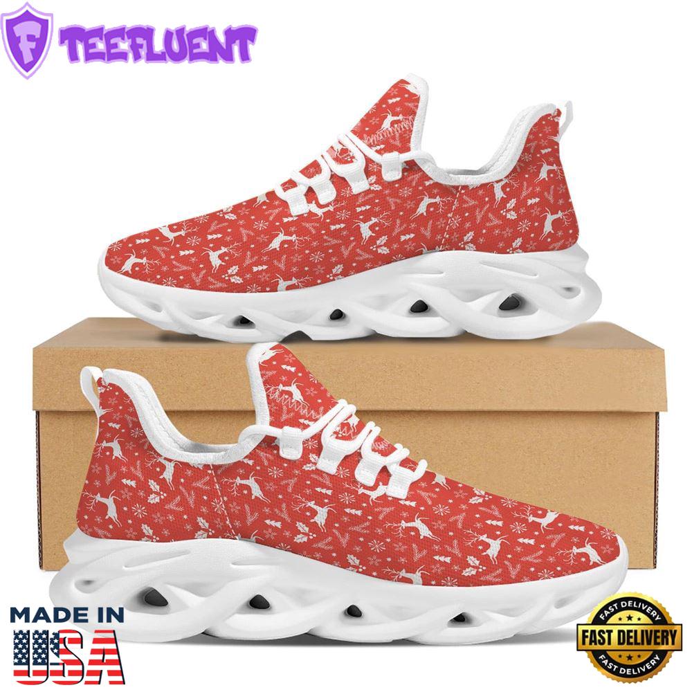 Deer Christmas Print Pattern White Max Soul Shoes