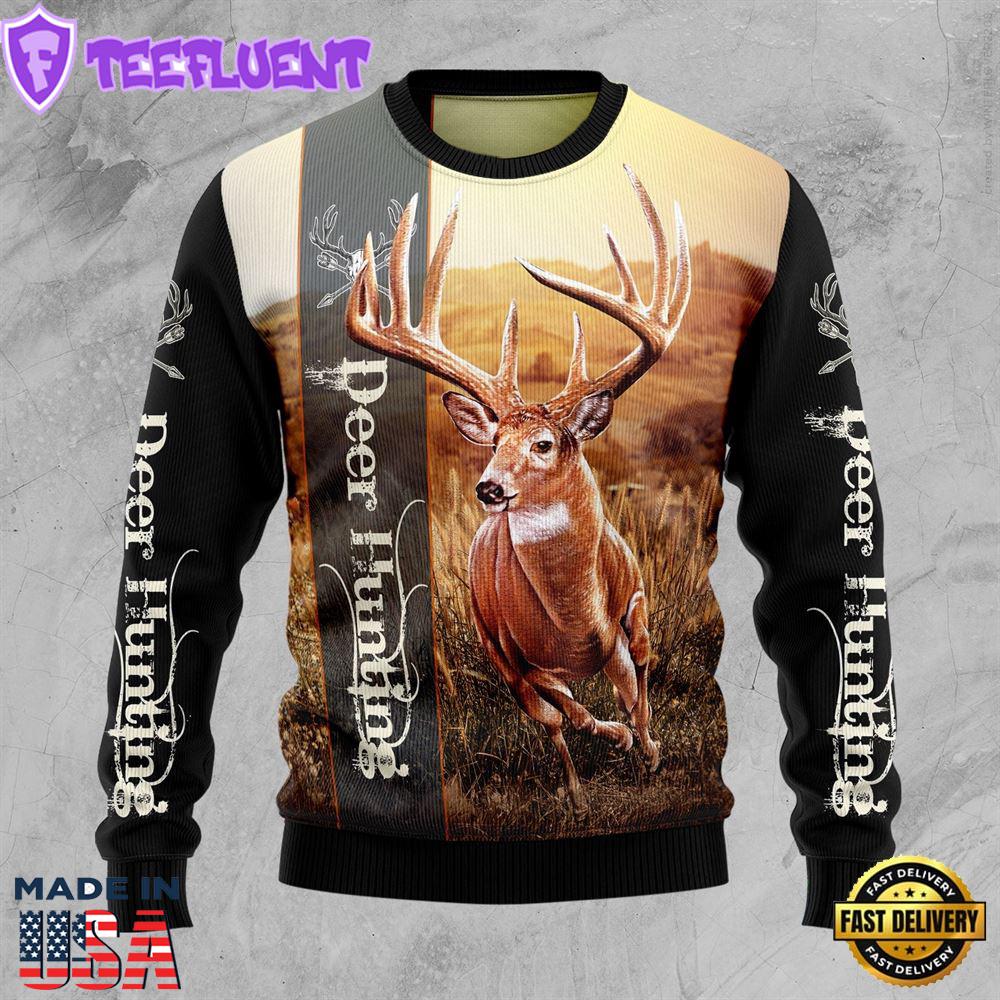 Deer Hunting Ugly Christmas Sweater