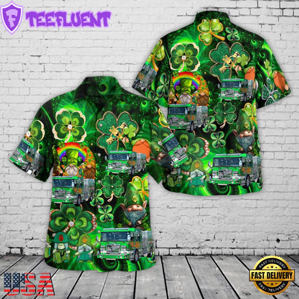 Denton Fire Department, Texas Patrick's Day Hawaiian Shirt