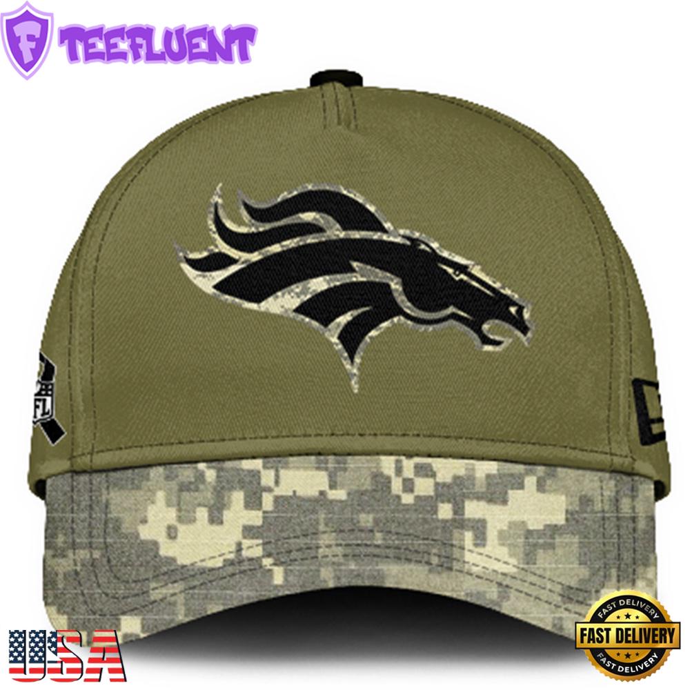 Denver Broncos 2024 Salute to Service Club Green Camo Cap Gift For Veteran