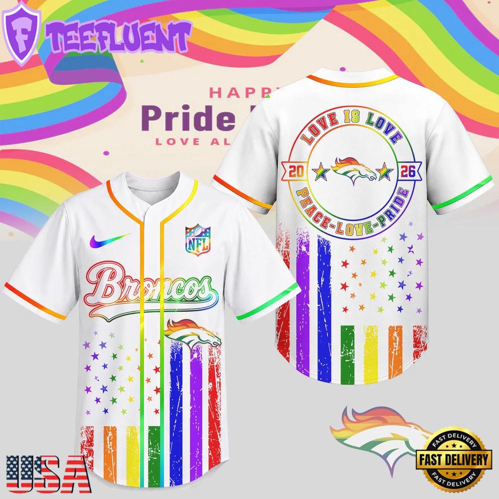 Denver Broncos 2026 NFL Pride Love Limited Edition Baseball Jersey