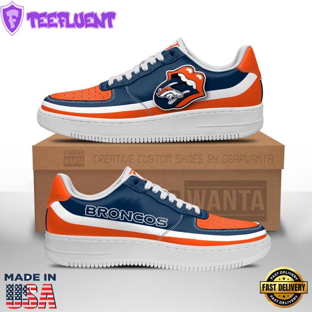 Denver Broncos Air Sneakers Custom Force Shoes Sexy Lips For Fans