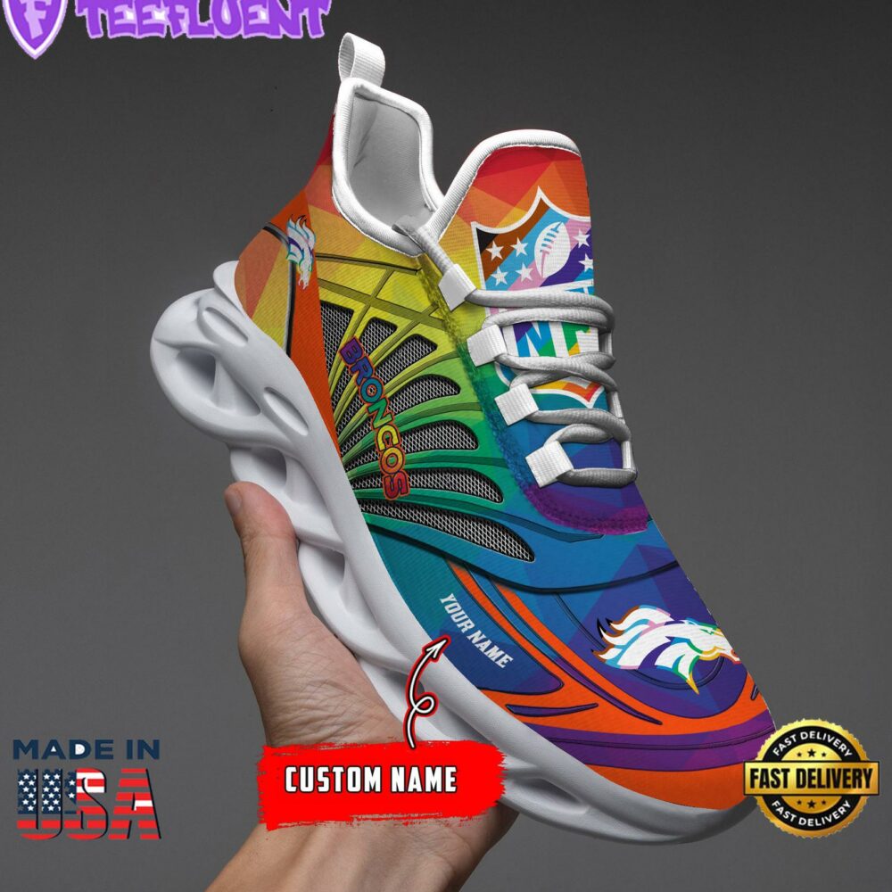 Denver Broncos LGBT NFL Personalized Clunky Max Soul Shoes
