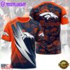 Denver Broncos Logo All Over Print T-Shirt For Fans
