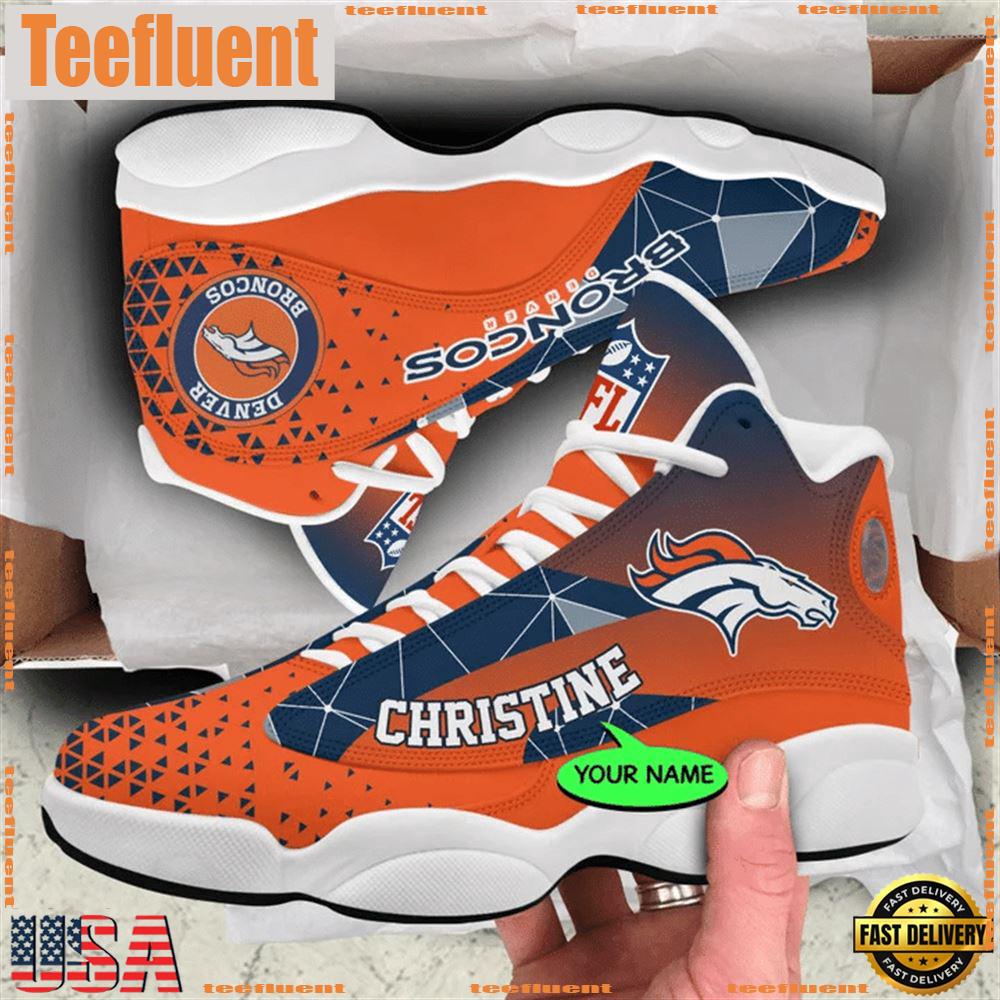 Denver Broncos NFL Personalized Jordan 13 Shoes