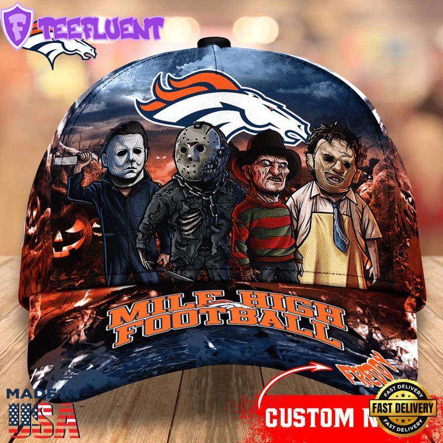 Denver Broncos NFL Personalized Trending Cap Mixed Horror Movie Characters