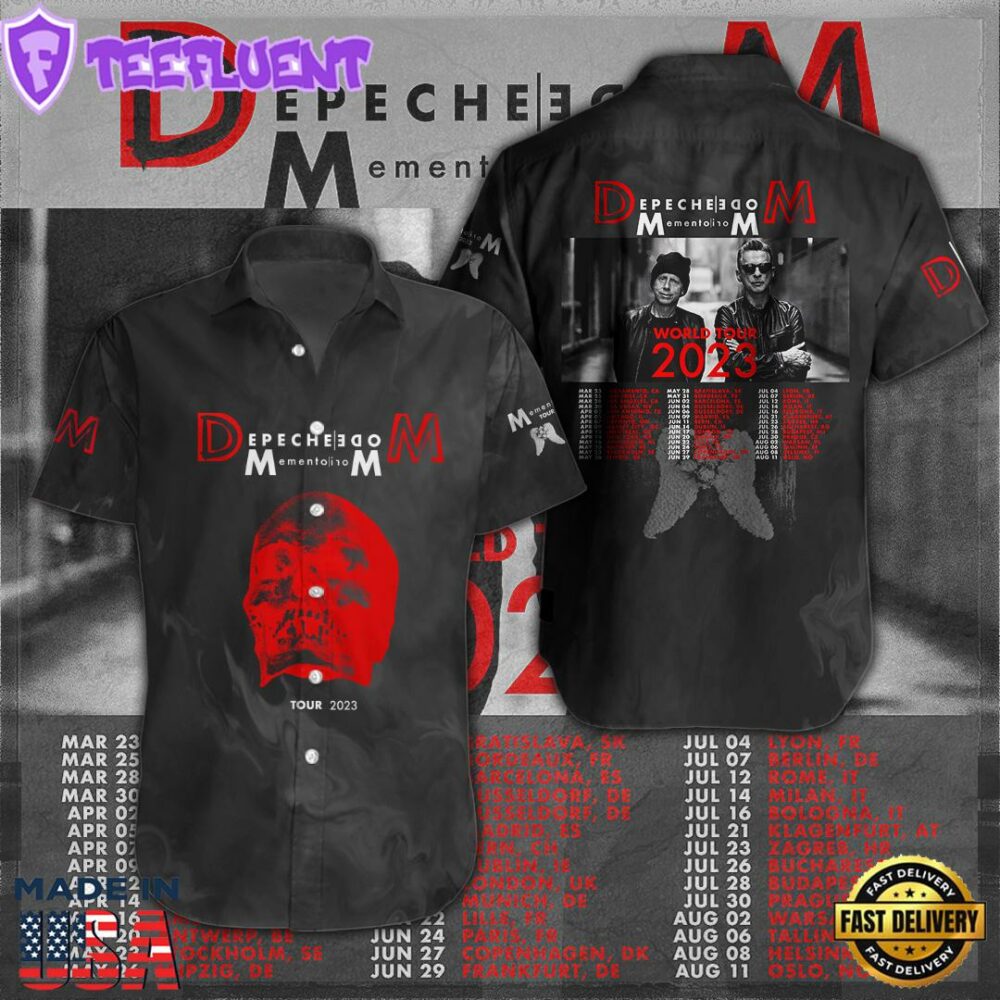Depeche Mode Short Sleeve Dress Shirt For Man And Women