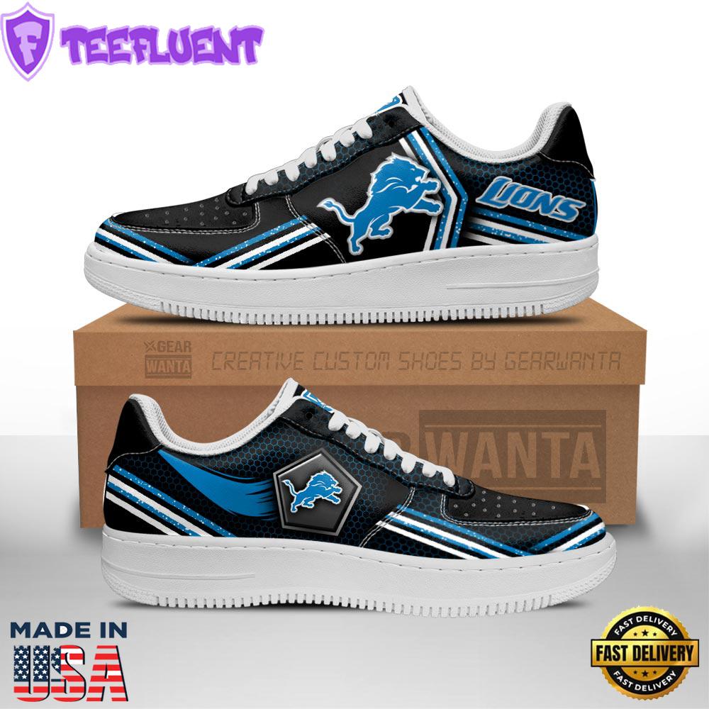 Detroit Lions Air Sneakers Custom Force Shoes For Fans