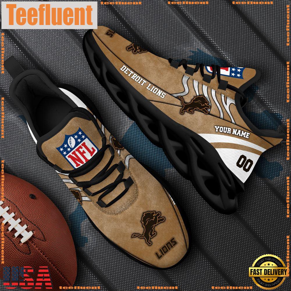 Detroit Lions NFL Clunky Shoes For Fans Custom Name And Number
