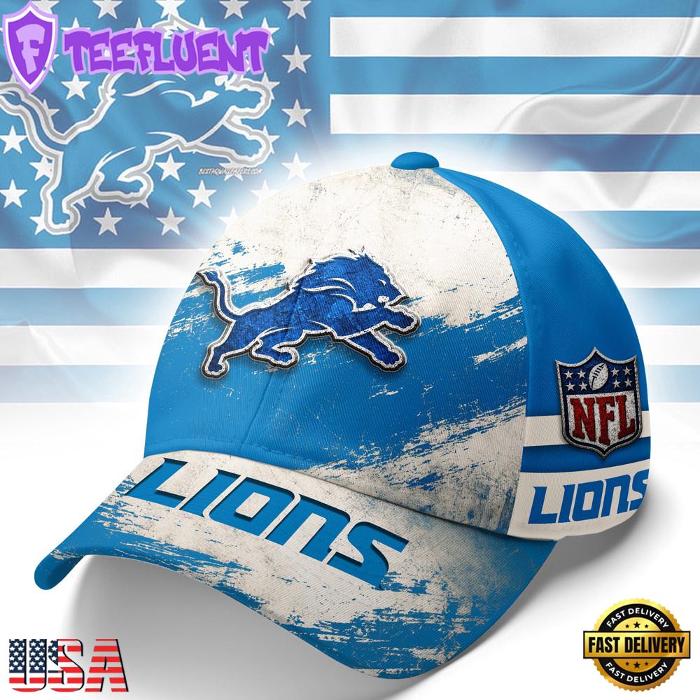Detroit Lions NFL Grunge Style Team Baseball Cap