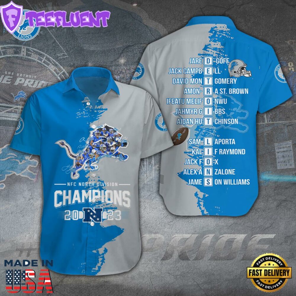 Detroit Lions Short Sleeve Dress Shirt Summer 2025