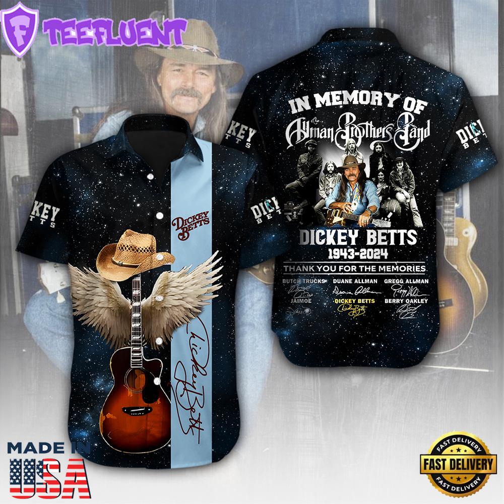 Dickey Betts Short Sleeve Dress Shirt For Fans
