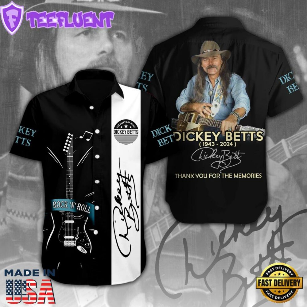 Dickey Betts Short Sleeve Dress Shirt For Man And Women