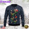 Dinosaur Reindeer Ugly Christmas Sweater