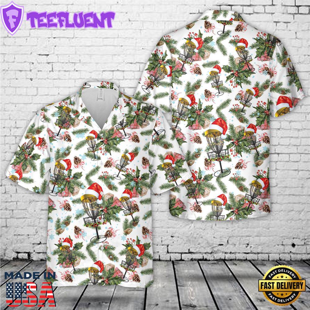 Disc Golf Christmas Hawaiian Shirt