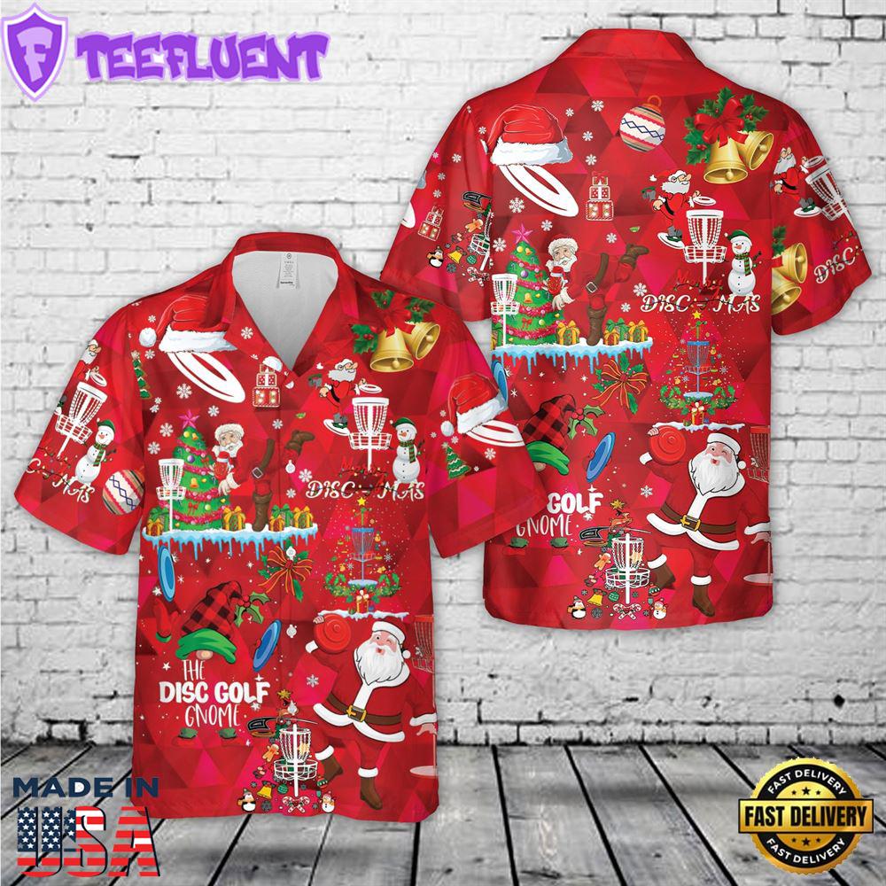 Disc Golf Santa Christmas Hawaiian Shirt