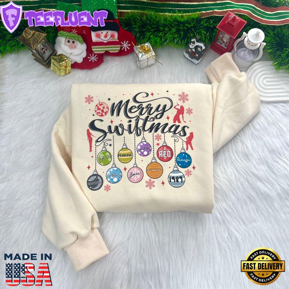 Disco Ball The Eras Tour Merry Swiftmas Shirt