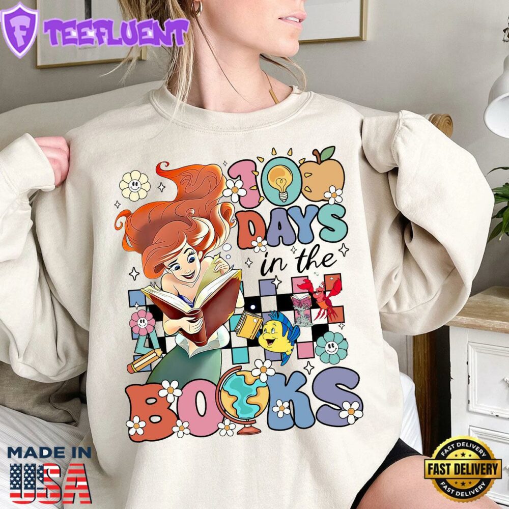 Disney Ariel 100 Days In The Books The Little Mermaid Princess T-Shirt Lovely Unique Gift