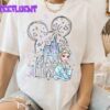 Disney Castle Frozen Elsa Princess Portrait T-Shirt Mickey Ears Vacation Gift