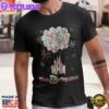 Disney Castle With Mickey Balloon Fly Up Christmas T-shirt