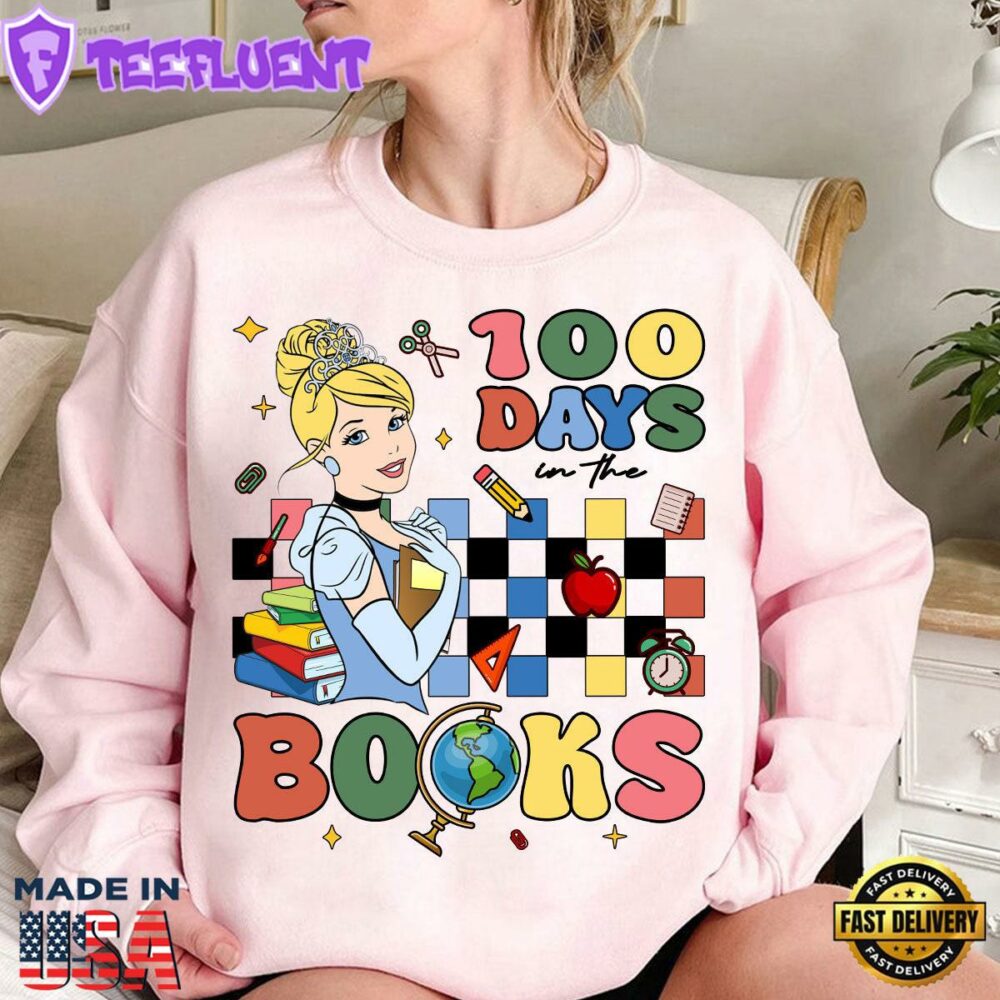 Disney Cinderella Princess Teacher 100 Days Of School T-Shirt Lovely Unique Gift