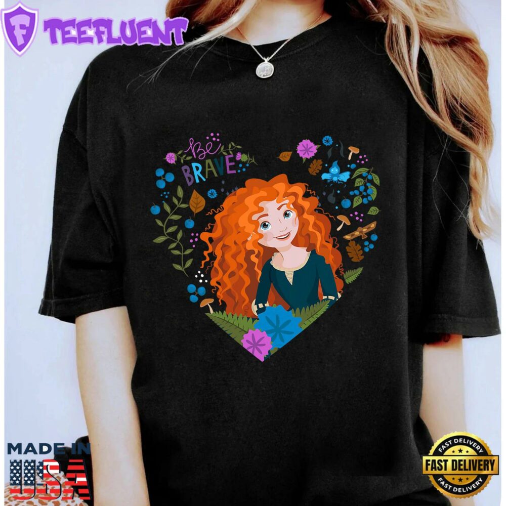Disney Princess Merida Be Brave T-Shirt Floral Shirt for Disneyland Trip Matching Outfits