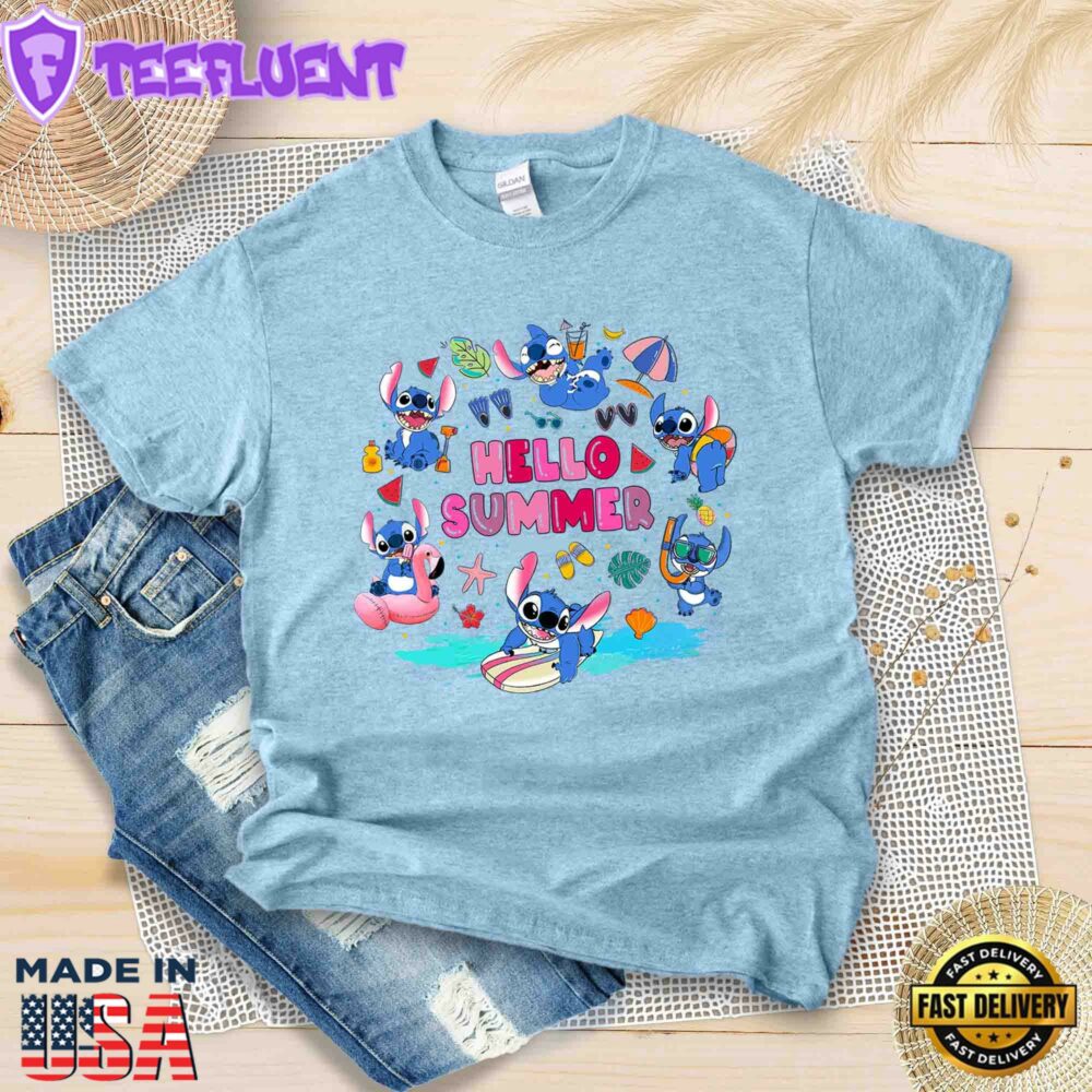 Disney Stitch Vacation Hello Summer Shirt Vacay Mode Beach Tee