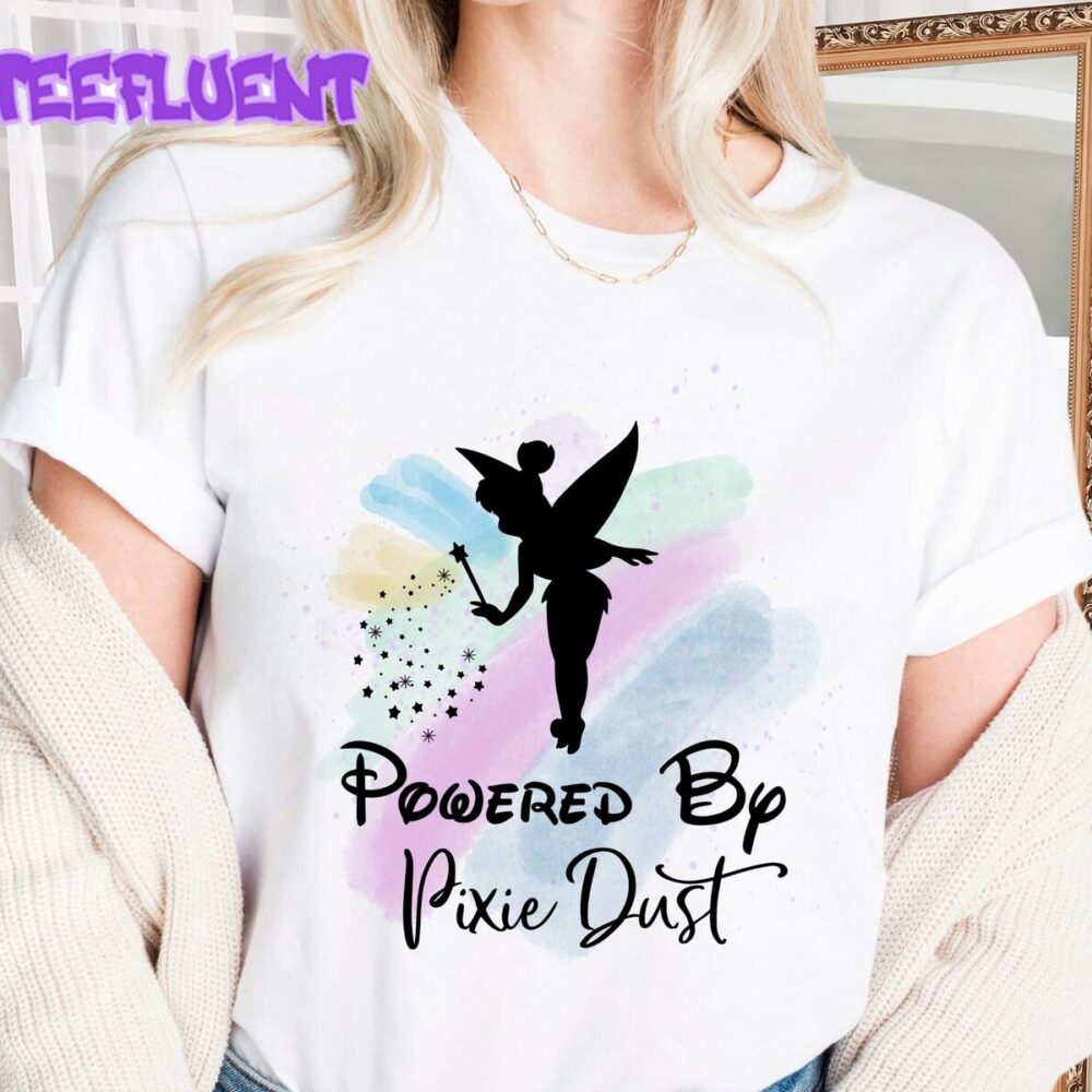 Disney Tinker Bell Pixie Dust T-Shirt Peter Pan Disneyland Tee Cute Princess Group Shirt