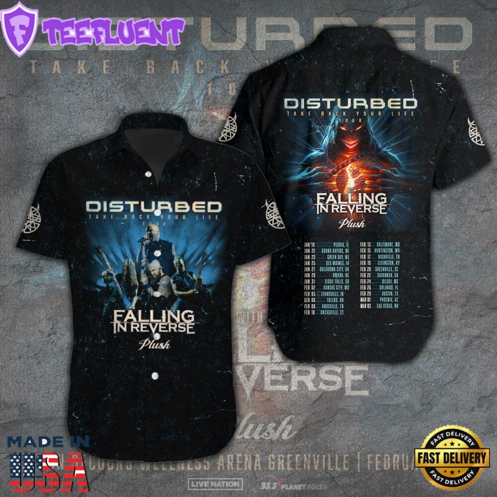 Disturbed Short Sleeve Dress Shirt For Fans