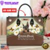 Doberman Pinscher Dog Are Not Our Whole Life But They Make Our Lives Whole Leather Handbag