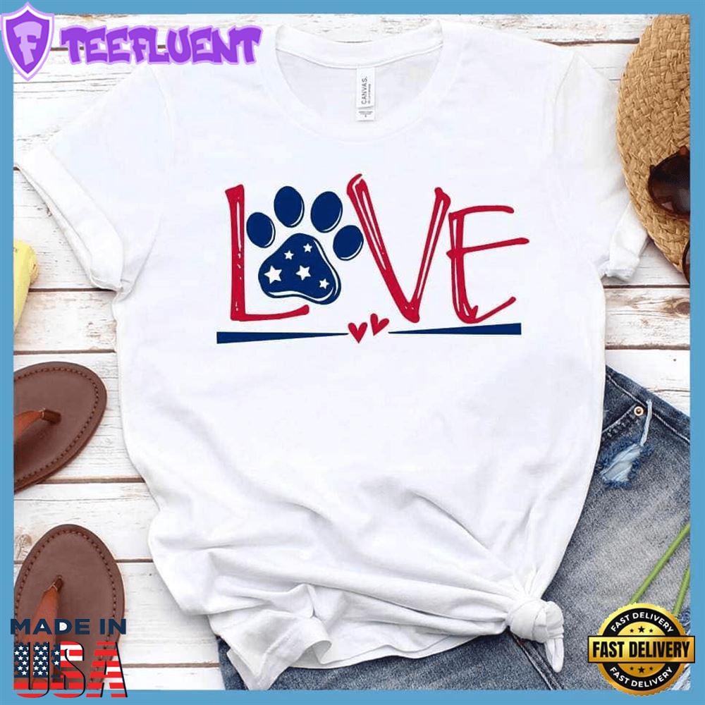 Dog Love Colored Print Version 2 T-Shirt