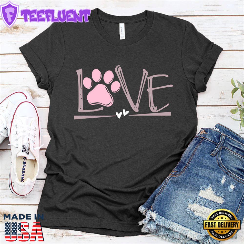 Dog Love Colored Print Version 4 T-Shirt