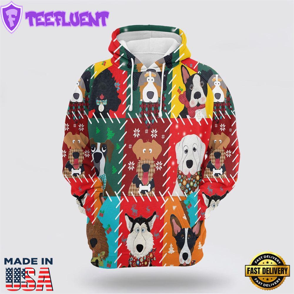 Dog Lover Christmas All Over Print 3D Hoodie