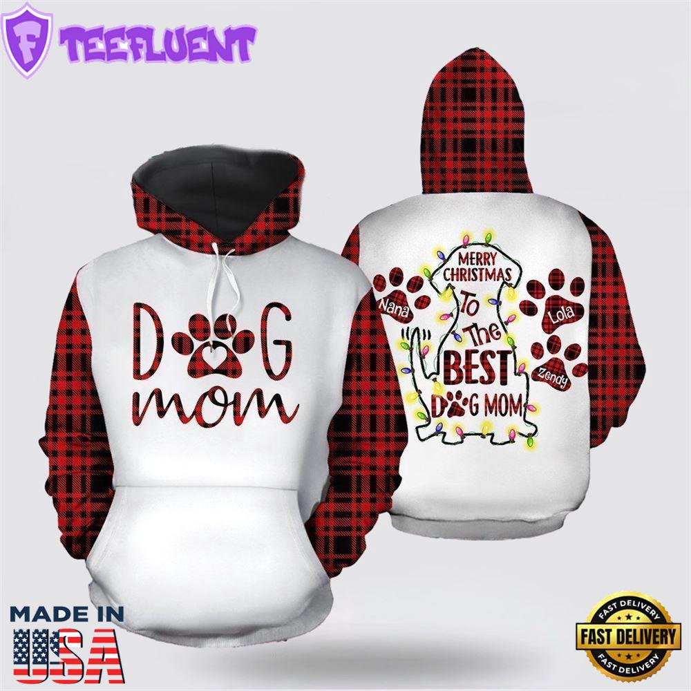 Dog Mom Christmas All Over Print 3D Hoodie