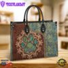 Dog Mom Pattern Leather Bag Dog Mom Gift Ideas Christ Gifts Leather Bags